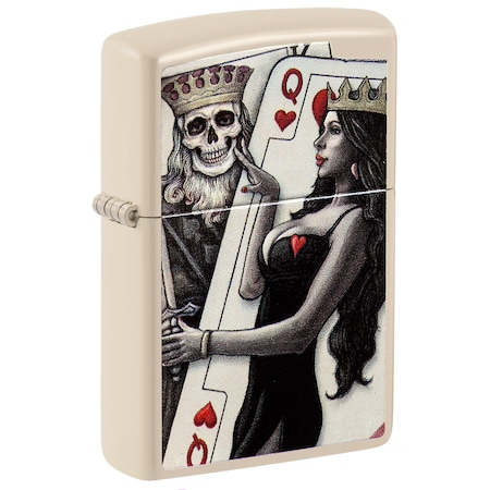 Zippo 2022N Zippo Skull King Queen Beauty, Flat Sand ZIP-49942
